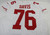 2014 San Francisco 49ers Anthony Davis #76 Game Issued White Jersey DP16459