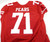 2016 San Francisco 49ers Erik Pears #71 Game Issued Red Jersey 48 DP28466