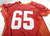 San Francisco 49ers #65 Game Used Red Practice Jersey 3XL DP28553