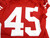 2014 San Francisco 49ers Asante Cleveland #45 Game Issued Red Jersey 42 DP35614