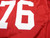 Late 80s Early 90s San Francisco 49ers #76 Game Used Red Jersey 52 DP26879