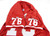 Late 80s Early 90s San Francisco 49ers #76 Game Issued Red Jersey 52 DP26871