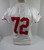 1995 San Francisco 49ers Oliver Barnett #72 Game Issued White Jersey 50 DP34396