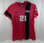 Texas Christian Uni TCU Horn Frogs #21 Red/Black Nike Soccer Game Used Jersey 11