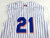 2024 Syracuse Mets #21 Game Used White Jersey Salt City 46 361