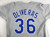 1993 Texas Rangers Francisco Oliveras #36 Game Issued Grey Jersey Arlington P
