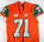 2018 Miami Hurricanes #71 Game Used Orange Jersey Football NP R Vs LSU 840
