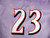 2019 Clearwater Threshers #23 Game Issued P Used Purple Jersey Strike Out Cancer
