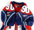 2004-07 Los Angeles Avengers Silas Demary #90 Game Used Red Jersey XL 077