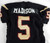 2019 Iowa Barnstormers Tevin Madison #5 Game Used Black Jersey L 257