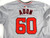 2024 Washington Nationals Joan Adon #60 Game Issued Grey Jersey 46 135