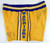 Golden State Warriors Game Issued Gold Game Shorts Sand Knit 360