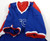Early 1990s Detroit Pistons Game Issued Blue Red Shooting Shirt Champion L764