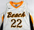 Long Beach State Dirtbags #22 Game Used White Jersey Basketball L 605