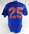Flames #25 Game Used Blue Jersey Baseball XL 205