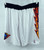 2001-02 Golden State Warriors Game Issued White Shorts Lightning Bolt 40 782