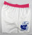 2020-21 Kansas Jayhawks Game Issued White Shorts Womens Breast Cancer XL 275
