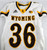 2018 Wyoming Cowboys #36 Game Used White Jersey M 466