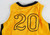 2013-14 Long Beach State 49ers #20 Game Issued P Used Yellow Jersey Basketball 3