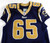 2002 St. Louis Rams Scott #65 Game Used White Jersey 48 028