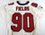 2000 Atlanta Falcons Fields #90 Game Used White Jersey 48 034