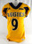 North Carolina A&T Aggies #9 Game Used Yellow Jersey Football L 306