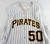 2010 Pittsburgh Pirates Brian Bass #50 Game Used White Vest Jersey 50 046