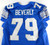 2000 Detroit Lions Eric Beverly #79 Game Used Blue Jersey 50 218