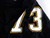 1990s Appalachian State Mountaineers #73 Game Used Black Jersey Football 50 924