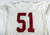 1990s Alabama Crimson Tide #51 Game Used White Practice Jersey XXXL 930