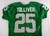 1990s Eastern Michigan Eagles Tolliver #25 Game Used Green Jersey Football 46 94