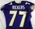 2000 Baltimore Ravens Kipp Vickers #77 Game Used Purple Jersey 48 157