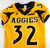 North Carolina A&T Aggies #32 Game Used Yellow Jersey Football L 298