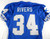 1996 Detroit Lions Ron Rivers #34 Game Used Blue Jersey 006