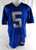 2004 Detroit Lions Rick Mirer #5 Game Issued Blue Jersey Throwback 46 198