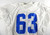 2001 Detroit Lions #63 Game Used White Practice Jersey 52 170