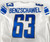 2019 Detroit Lions Beau Benzschawel #63 Game Issued White Jersey 46 DP68638