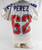 1993 New England Patriots Chris Perez #62 Game Issued Pos Used White Jersey 46 6