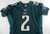 1990s Philadelphia Eagles Griffin #2 Game Issued Green Jersey 44 142
