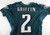 1990s Philadelphia Eagles Griffin #2 Game Issued Green Jersey 44 142