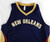 2015-16 New Orleans Pelicans Blank Game Issued Navy Jersey M 934