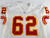 1995 Kansas City Chiefs Ware #62 Game Issued White Jersey 48 151