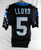 2007 Carolina Panthers Rhys Lloyd #5 Game Used Black Jersey 46 162