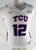 2022-23 Texas Christian Frogs #12 Game Issued White Jersey Pink Breast Cancer 4