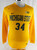 2016 Michigan State Spartans #34 Game Used Yellow Jersey Womens Soccer M 497