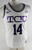 2022-23 Texas Christian Frogs #14 Game Used White Jersey Womens Basketball L 731