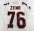 1994 Atlanta Falcons Lance Zeno #76 Game Issued White Jersey 75th Patch 46 697
