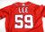 2023 Washington Nationals Evan Lee #59 Game Issued Pos Used Red Jersey 46 09