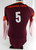 2000s Virginia Tech Hokies #5 Game Used Maroon Jersey Volleyball M 909