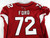 2022 Arizona Cardinals Cody Ford #72 Game Used Red Jersey International Series 3